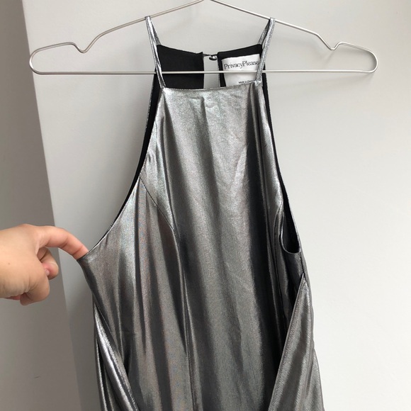 Privacy Please “Lehunt” Metallic Front Tie Dress! - Picture 7 of 13
